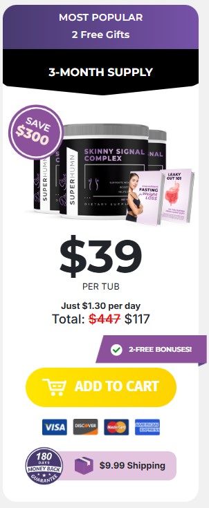 Skinny Signal Complex 3 Tubs — 90-Day Popular Supply